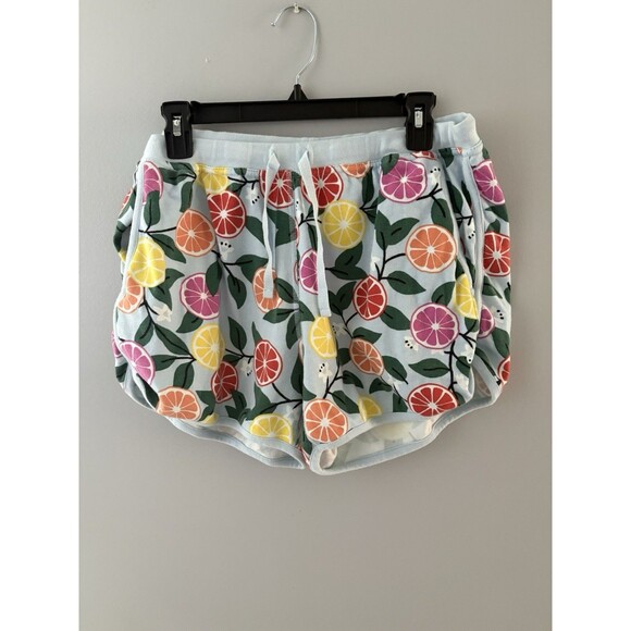 Hanna Andersson 2 Pc Pajama Short Set Size L Blue Sleeveless Cotton Citrus Fruit - Picture 11 of 16